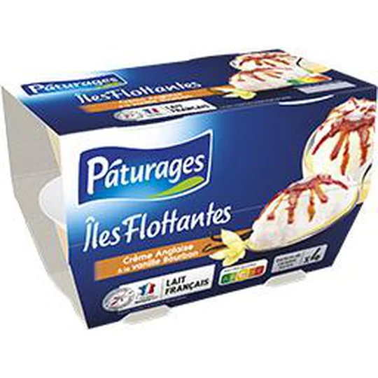Iles flottantes crème anglaise à la vanille Bourbon