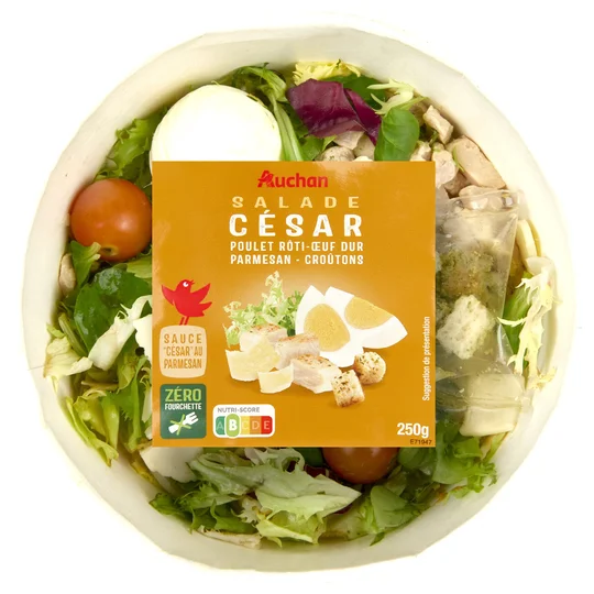 Salade césar sans couverts