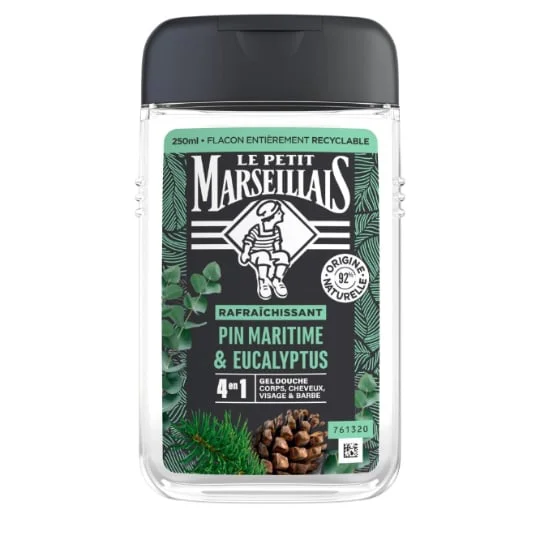 Gel Douche 4 en 1 Rafraîchissant Pin Maritime & Eucalyptus