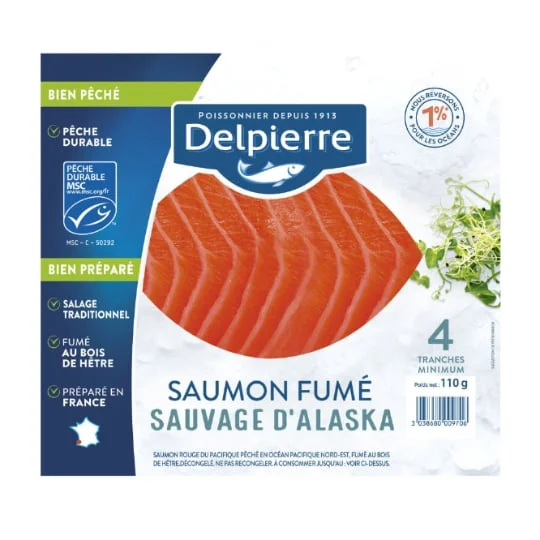 Saumon fumé sauvage d'Alaska