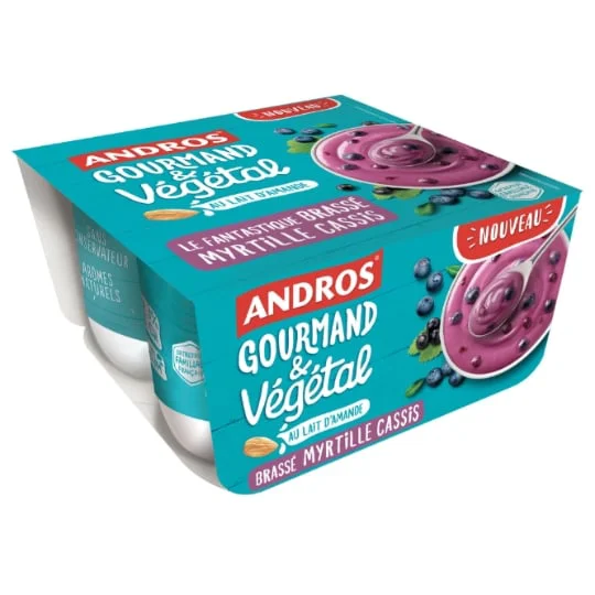 Brassé myrtille et cassis au lait d'amande