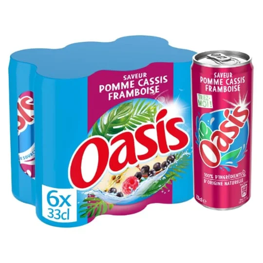 Boisson aux fruits saveur pomme cassis framboise