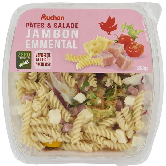 Salade pâtes jambon sans couverts