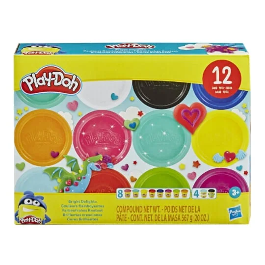 Pâte à modeler Pack couleurs flambyantes 12 pots