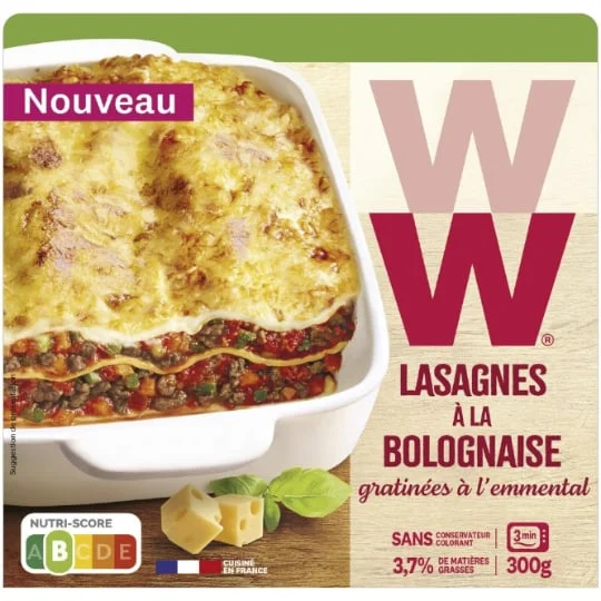 Lasagnes à la bolognaise gratinées à l'emmental