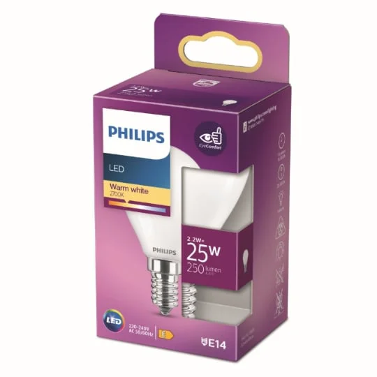 Ampoule LED E14 Sphérique Blanc-chaud 25W x1