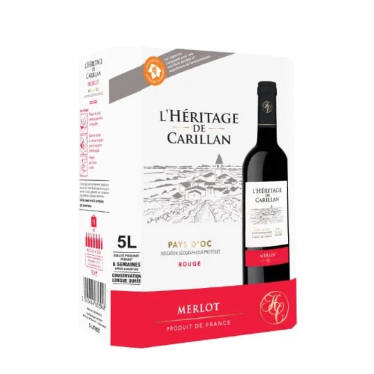 Vin Rouge Languedoc Roussillon IGP Pays d'OC Merlot