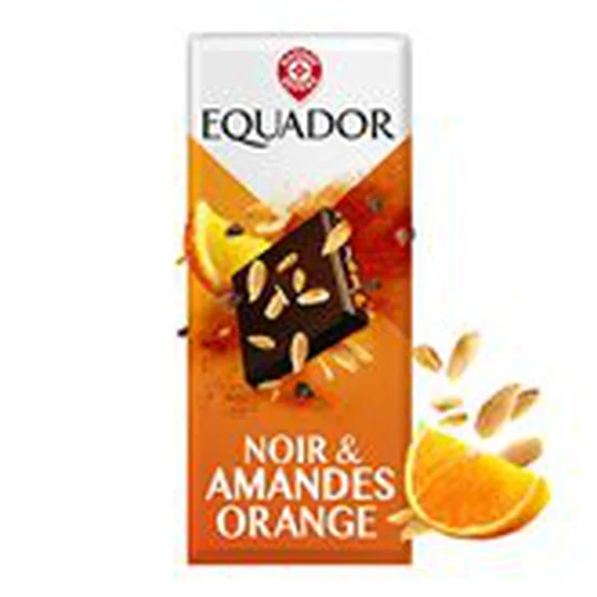 Tablette de chocolat Amandes éffilées orange
