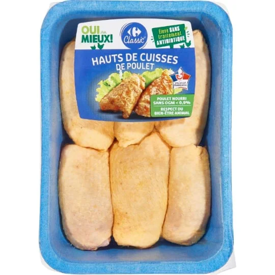Hauts de cuisses de poulet jaune