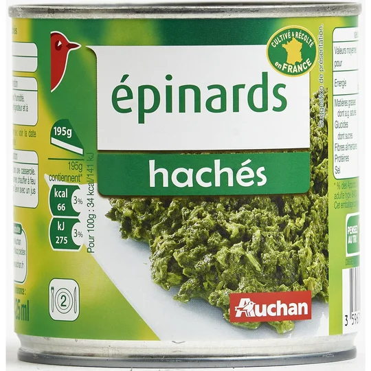 Epinards hachés
