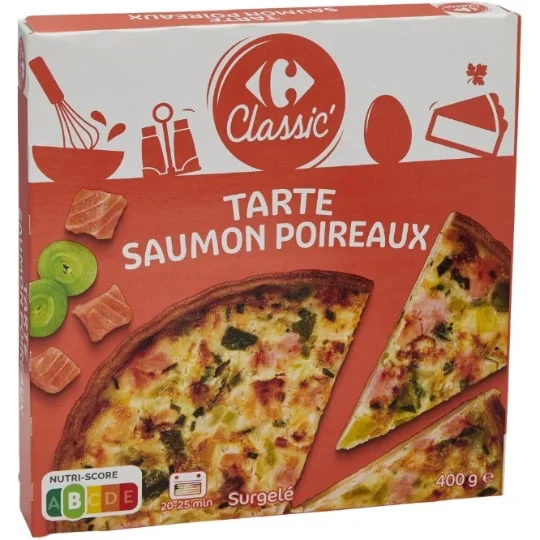 Tarte saumon poireaux