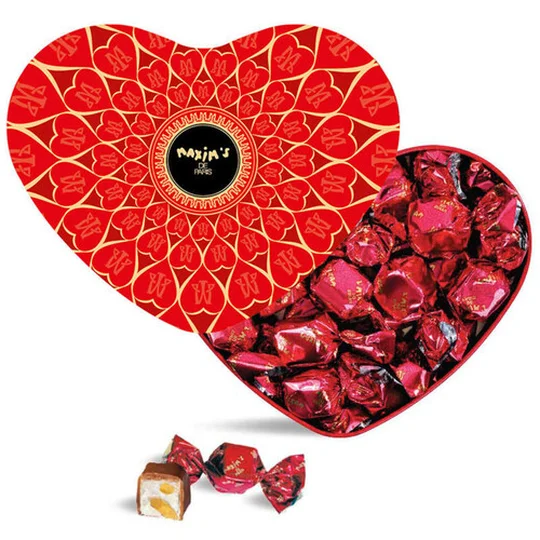 Coeur Rouge Chocolat Au Lait Tendre Nougat