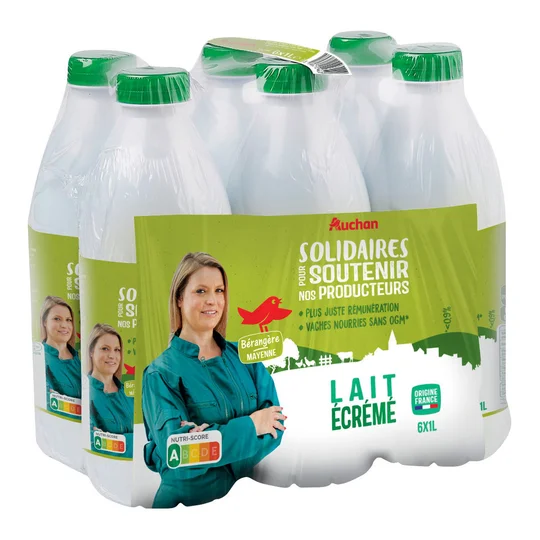 Lait écrémé équitable UHT