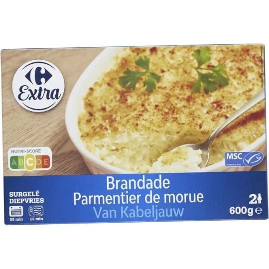 Plat cuisiné Brandade parmentier de morue