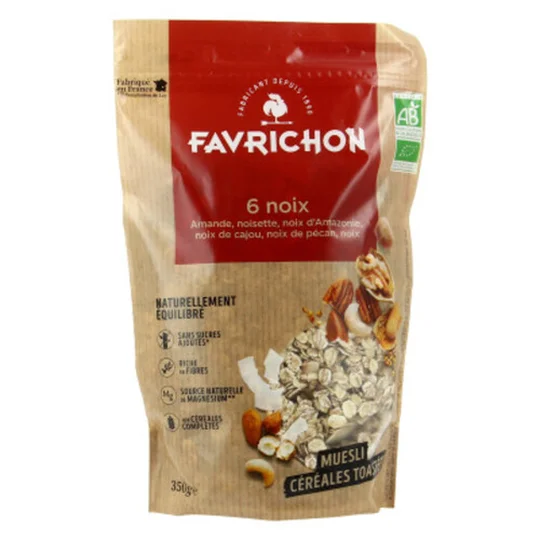 Favrichon Muesli Toasté aux 6 Noix