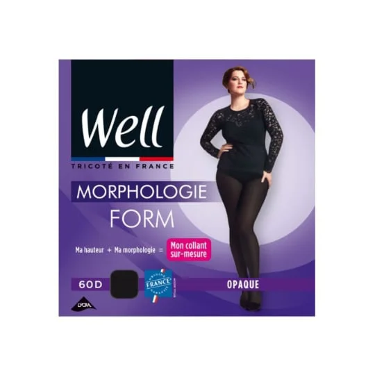 Collant femme opaque noir 50D T6 Morphologie