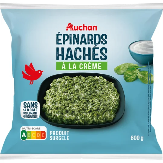 Epinards hachés à la crème