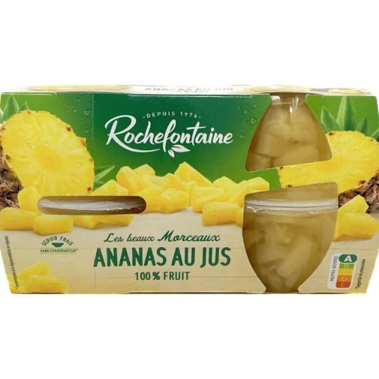 Morceaux d'ananas au jus