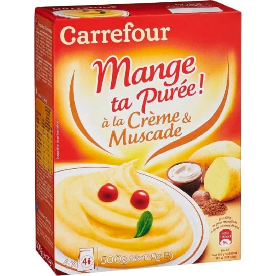 Purée en flocons crème et muscade