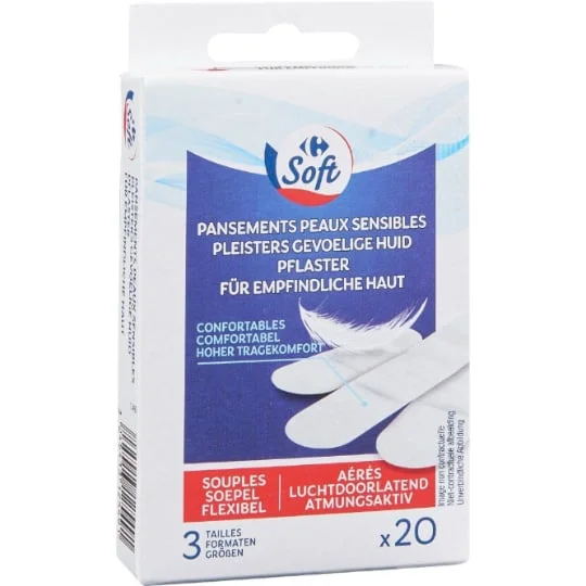 Pansements peaux sensibles 3 tailles