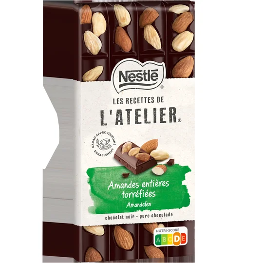Tablette Chocolat Noir Amandes entières