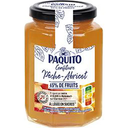 Confiture pêche abricot allégée en sucres