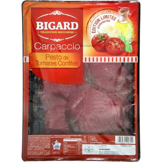 Carpaccio de boeuf Citron vert & Menthe