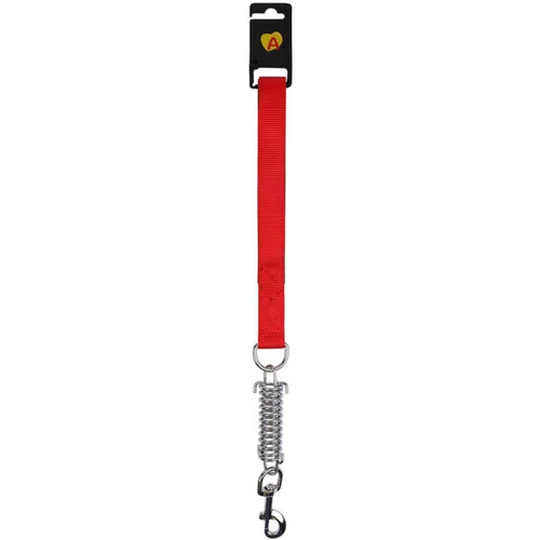 Laisse Amortisseur Confort de 25mm et 50cm pour Chien Rouge