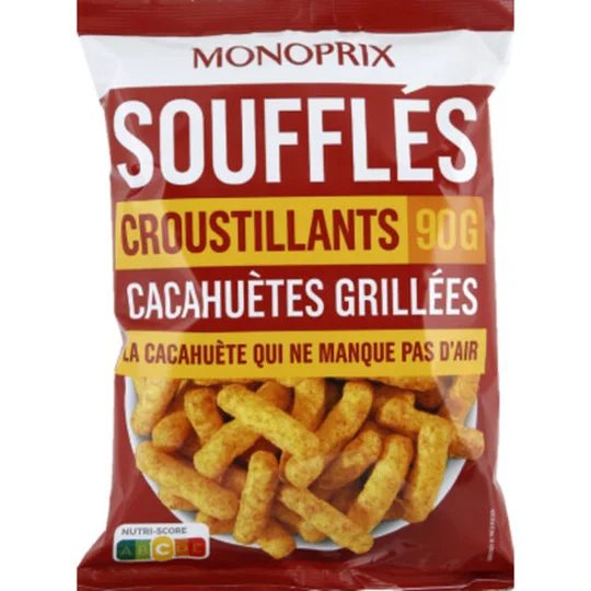 Soufflés croustillants cacahuètes grillées