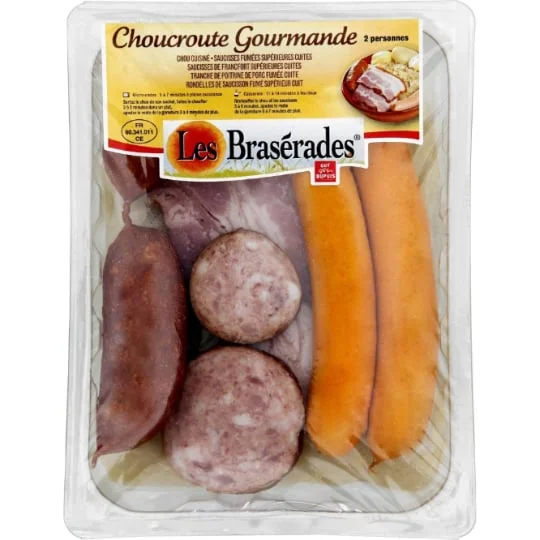 Plat cuisiné choucroute gourmande