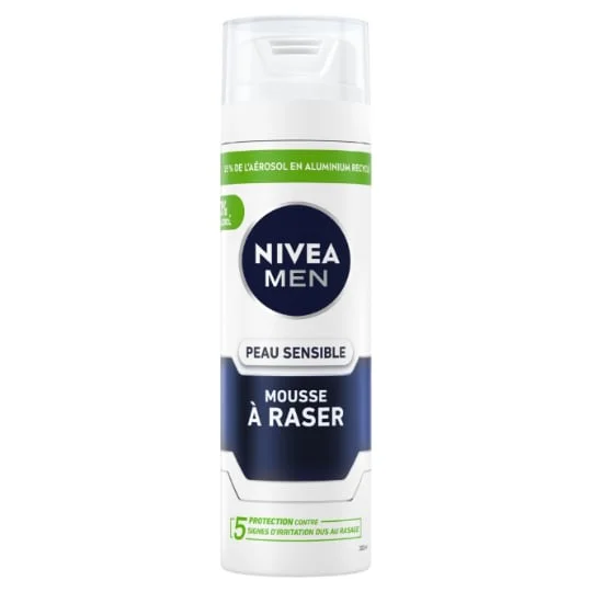 Mousse à raser peau sensible