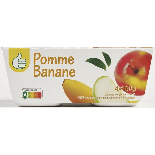 Coupelles pomme banane