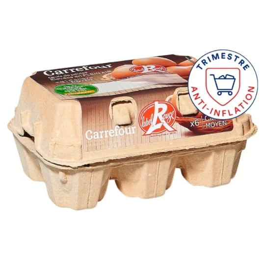 Oeufs de Plein Air Calibre Moyen Label Rouge sans OGM