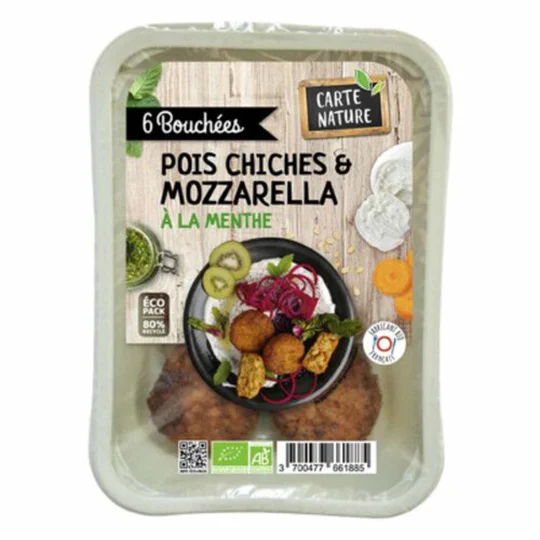 Bouchées Pois Chiches & Mozzarella Bio