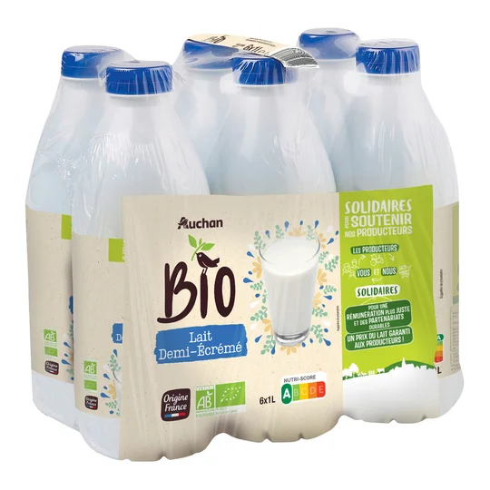 Lait demi-écrémé UHT