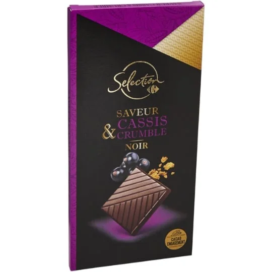 Chocolat noir cassis Crumble