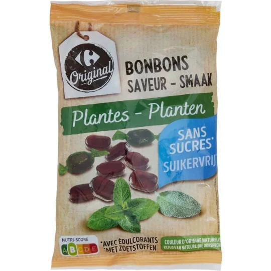 Bonbons saveur plantes sans sucres