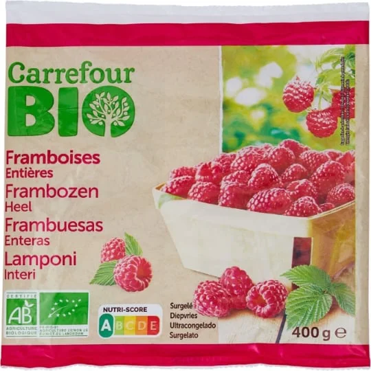Framboises entières