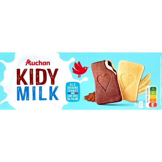 Kidy Milk en sachet fraicheur 5x2 biscuits