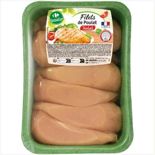 Filets de poulet halal jaune