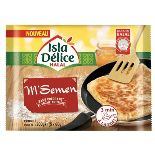 M'Semen crêpe feuilletée nature