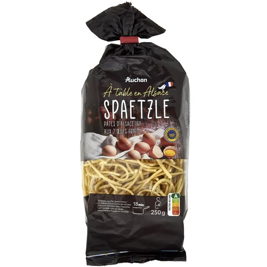 Pâtes d'Alsace spaetzle aux Oeufs frais blé français