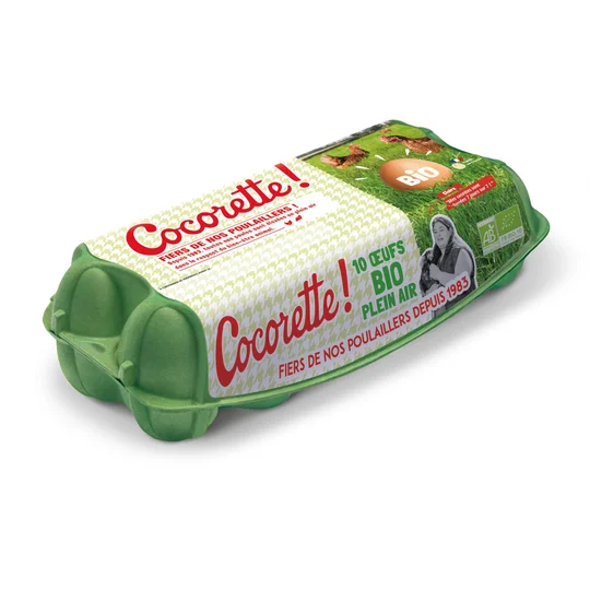 Oeufs fermiers Bio Moyen/gros x10