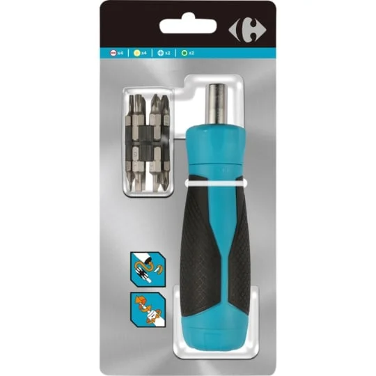 Tournevis à cliquet 12 embouts