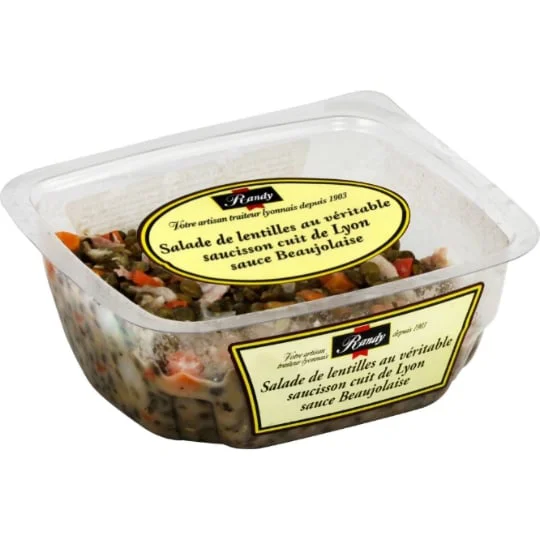 Salade lentille saucisson cuit