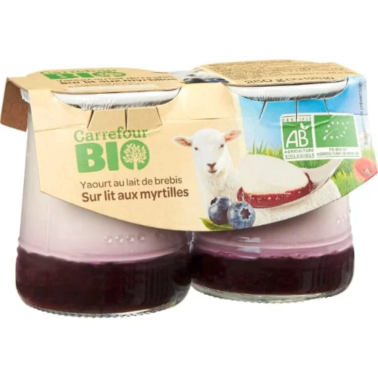 Yaourt de brebis myrtille Bio