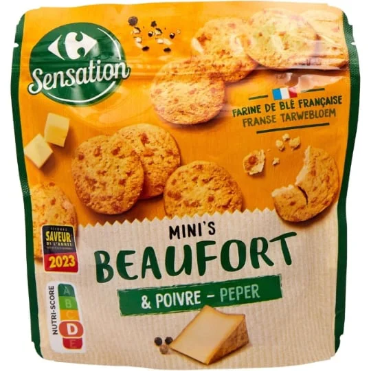 Biscuits apéritif beaufort & poivre