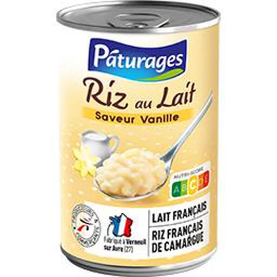 Riz au lait saveur vanille
