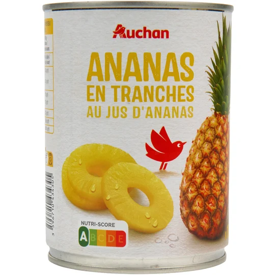 Ananas en tranches au jus