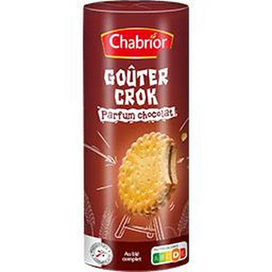 Biscuits Goûter Crok fourrés ronds chocolat